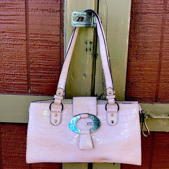 Light pink snake skin Guess bag